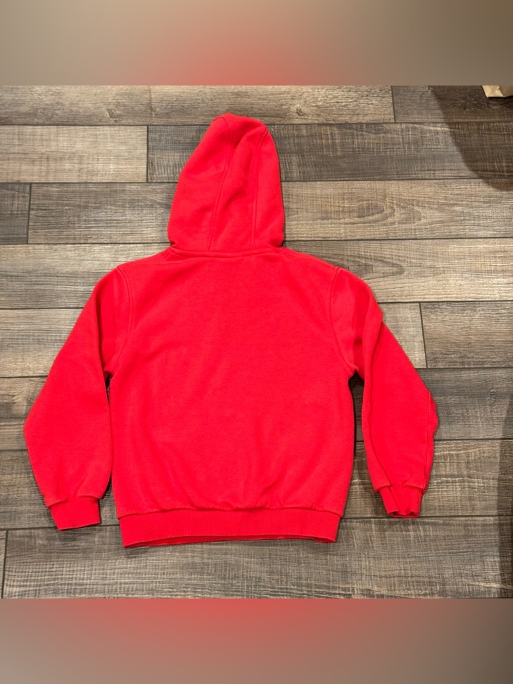 Nike Kids Red Long Sleeve Pullover Hoodie Embroidered Size Medium Unisex - Picture 5 of 10